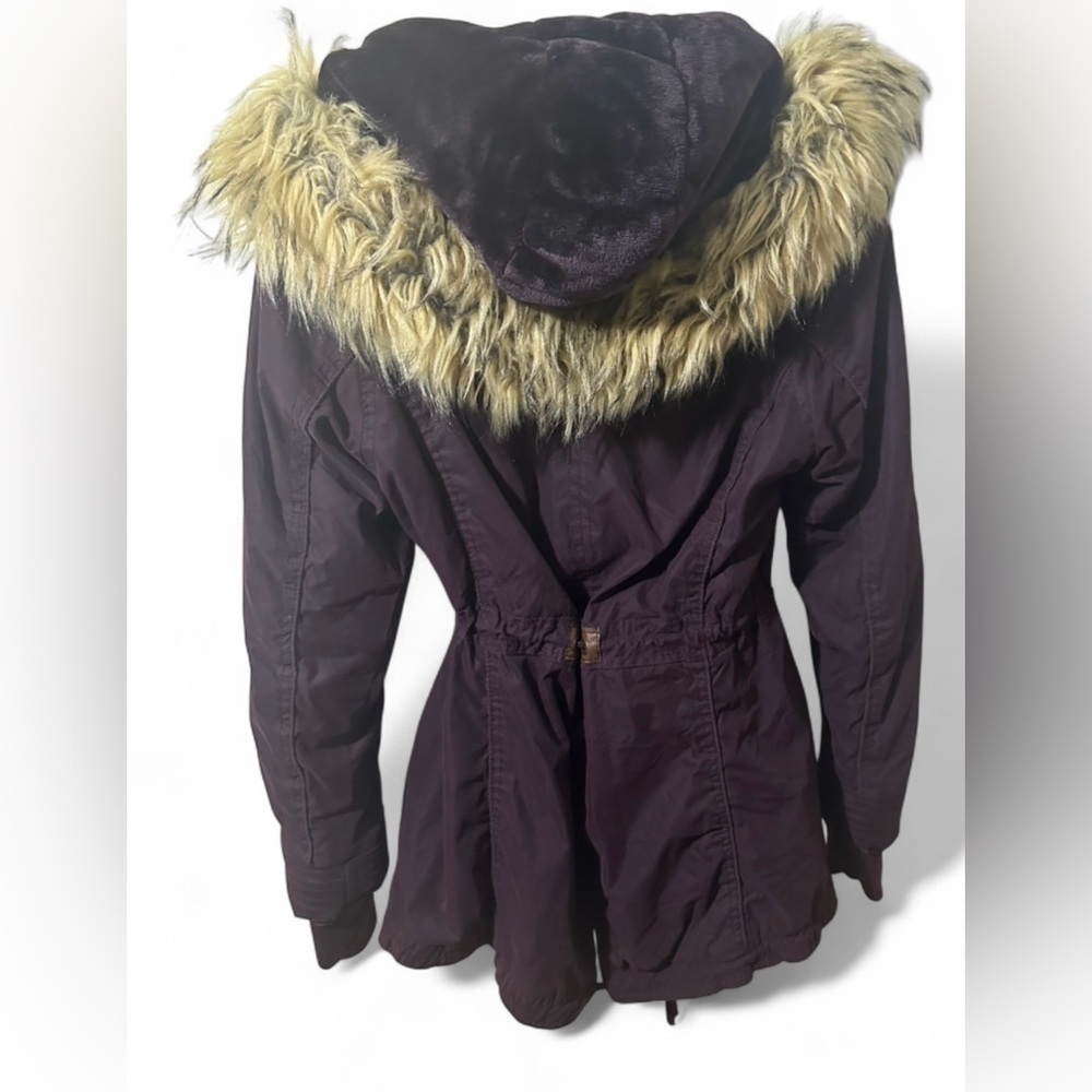 Snobbish Women's Utility Jacket with Fur Hood - Picture 3 of 5